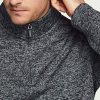 Men's Quarter Zip Thermal Fleece Lined Sweater, Winter Lightweight Soft Pullover Collar Sweatshirt