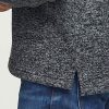 Men's Quarter Zip Thermal Fleece Lined Sweater, Winter Lightweight Soft Pullover Collar Sweatshirt